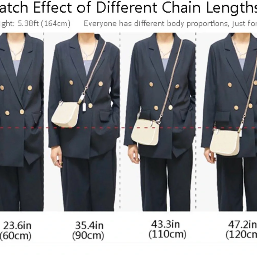 Gold Metal Purse Chain Strap Replacement - 47.2 inches - Picture 3 of 4